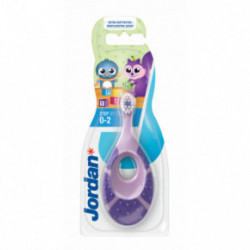 Jordan Step 0-2 years Baby Toothbrush Extra Soft Ypač minkštas vaikiškas dantų šepetėlis Purple