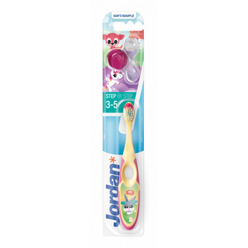 Jordan Step 3-5 years Kids Toothbrush Soft Minkštas vaikiškas dantų šepetėlis Blue