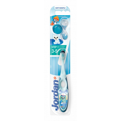 Jordan Step 3-5 years Kids Toothbrush Soft Minkštas vaikiškas dantų šepetėlis Blue