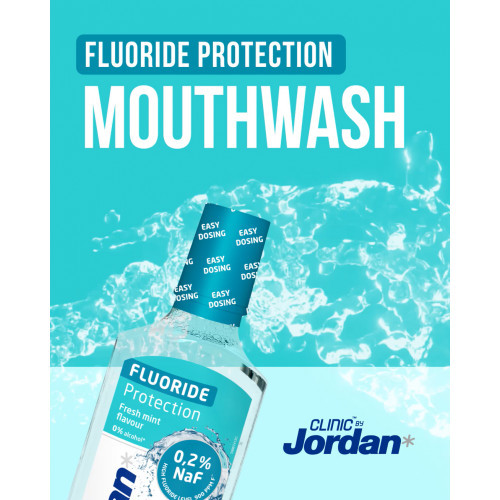 Jordan Clinic Fluoride Protection Mouthwash Burnos skalavimo skystis 500ml