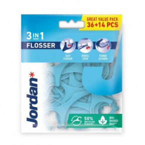 Jordan 3-in-1 Flosser Hambaniit koos hoidjaga 36tk+14tk
