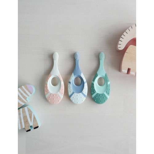 Jordan Green Clean Baby 0-2 Toothbrush Extra Soft Ypač minkštas dantų šepetėlis Blue