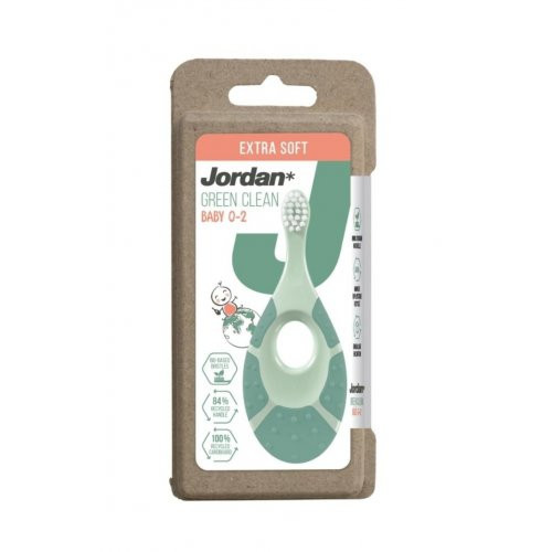 Jordan Green Clean Baby 0-2 Toothbrush Extra Soft Ypač minkštas dantų šepetėlis Blue
