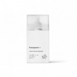 Transparent Lab Ultra-Fluid Cica Sunscreen SPF50 Apsauga veidui su mineraliniais ir cheminiais filtrais 100ml