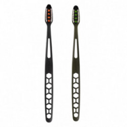 Jordan Ultralite 1+1 Toothbrush Medium Dantų šepetėlių rinkinys Green + Black