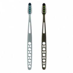 Jordan Ultralite 1+1 Toothbrush Medium Dantų šepetėlių rinkinys Green + Black