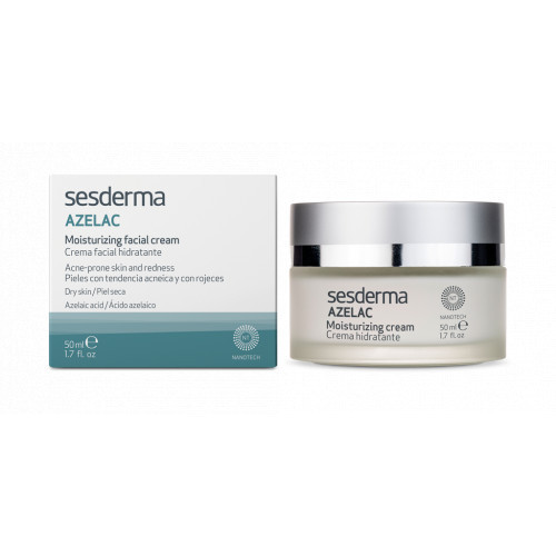 Sesderma Azelac Moisturizing Cream Raudonį mažinantis veido kremas - pažeista pakuotė 50ml