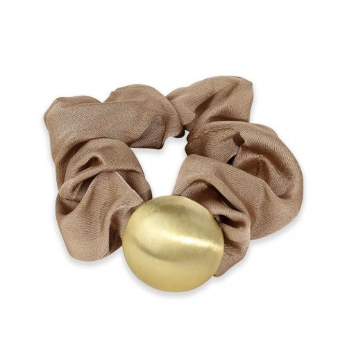 LAETI Hair Elastic Ariane Plaukų gumutė su aukso detale Black