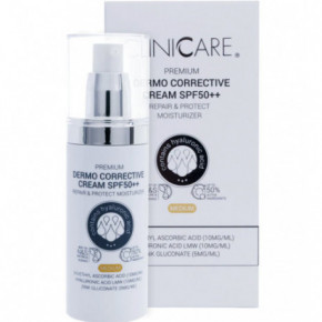 Cliniccare Clinicare Premium Dermo Corrective Cream Darker Spf50++ Koreguojamasis kremas su spalva 30ml