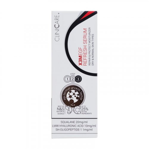 Cliniccare X3m Egf Refresh Serum Moisturizer Gaivinantis ir drėkinantis serumas 50ml