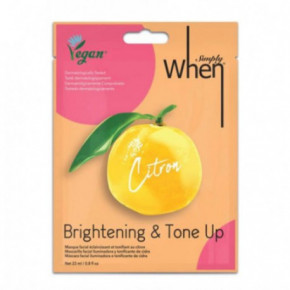 When Beauty Citron Brightening & Tone Up Mask Skaistinanti ir drėkinanti lakštinė veido kaukė 1 vnt.