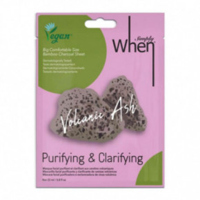 When Beauty Volcanic Ash Purifying & Clarifying Mask Valanti lakštinė veido kaukė 1 vnt.