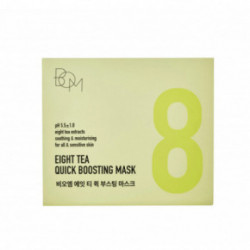 BOM Eight Tea Quick Boosting Mask Lakštinės veido kaukės 30vnt