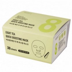 BOM Eight Tea Quick Boosting Mask Lakštinės veido kaukės 30vnt