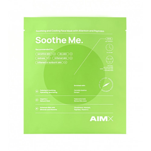 AimX Soothe Me Greito poveikio raminanti lakštinė veido kaukė su peptidais 1 vnt.