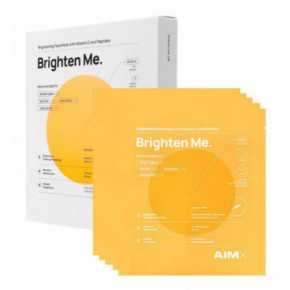 AimX Brighten Me Greito poveikio skaistinanti lakštinė veido kaukė su vitaminu C 5 vnt.