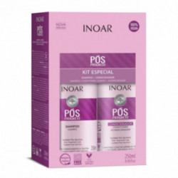 Inoar Pos Progress Duo Kit Rinkinys po tiesinimo keratinu procedūrų - pažeista pakuotė 2x250ml