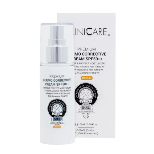Cliniccare Premium Dermo Corrective Cream Medium Spf50++ Koreguojamasis kremas su spalva 35ml