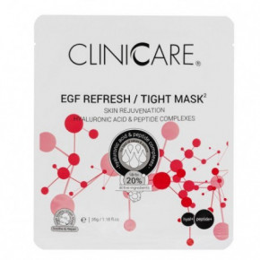 Cliniccare EGF Refresh-Tight Mask Priešraukšlinė atjauninamoji lakštinė kaukė veidui 35g