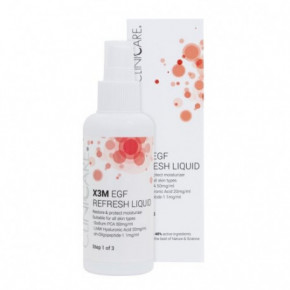 Cliniccare X3m EGF Refresh Liquid Step1Gaivinantis drėkinamasis losjonas veidui 100ml