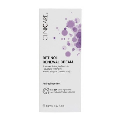 Cliniccare Retinol Renewal Face Cream Kremas su retinoliu nuo senėjimo požymių 50ml