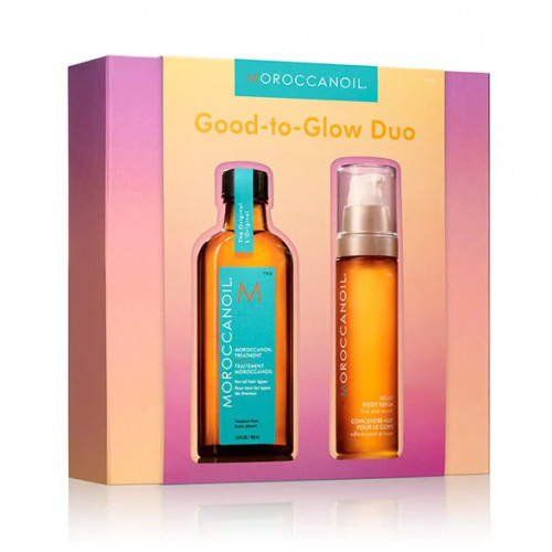 Moroccanoil Good - to - Glow Duo Original Spindesį suteikiantis rinkinys Rinkinys