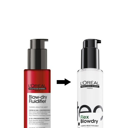 L'Oréal Professionnel Blow-dry Fluidifier 10-in-1 Professional Cream Daugiafunkcinis nenuplaunamas kremas, apsauga nuo karščio 150ml