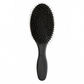 Olivia Garden Expert Care Boar & Nylon Bristles Oval Combo Brush Juuksehari koos ioniseeritud antistaatilise ja 100% looduslike metsseaharjast Juodas