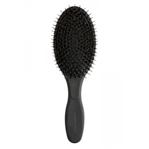 Olivia Garden Expert Care Boar & Nylon Bristles Oval Combo Brush Plaukų šepetys apjungtas jonizuotų antistatinių ir 100% natūralių šerno šerel Rožinė