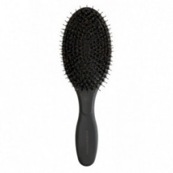 Olivia Garden Expert Care Boar & Nylon Bristles Oval Combo Brush Plaukų šepetys apjungtas jonizuotų antistatinių ir 100% natūralių šerno šerel Rožinė