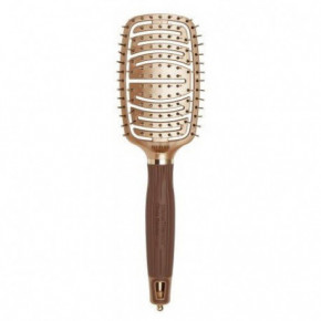 Olivia Garden Expert Care Flex Nylon Bristles Gold&brown Plaukų šepetys jonizuotais šereliais