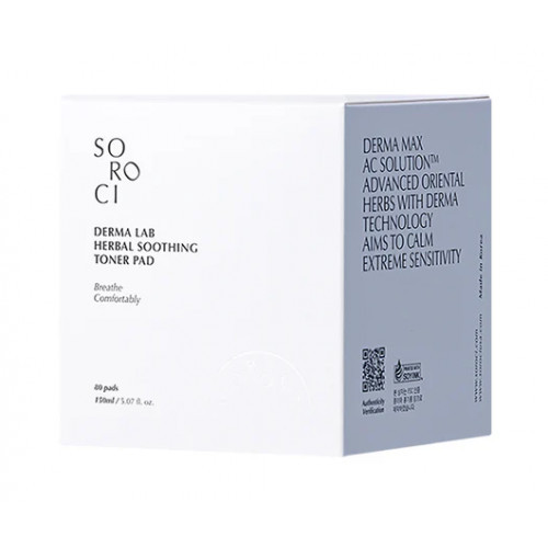 Soroci Derma Lab Herbal Soothing Toner Pad Raminamieji toniko padeliai 80vnt