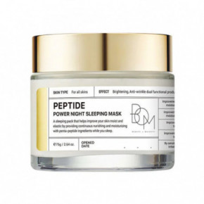 BOM Peptide Power Night Sleeping Mask Naktinė veido kaukė 75g