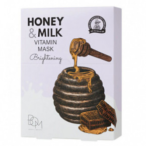 BOM Honey & Milk Vitamin Mask Naha helendav näomask 10 tk.
