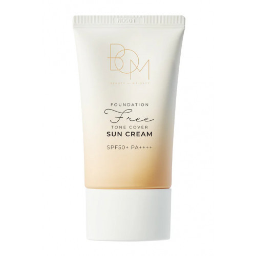 BOM Foundation-Free SPF50+PA++++ Spalvą suteikiantis kremas nuo saulės 50ml