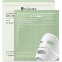 Biodance Refreshing Sea Kelp Real Deep Mask Riebalų išsiskyrimą balansuojanti naktinė lakštinė veido kaukė 34g