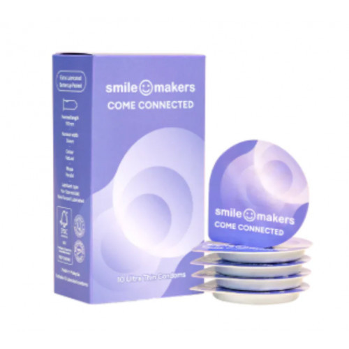 Smile Makers Come Connected Ultra Thin Condoms Itin ploni prezervatyvai 10 vnt.