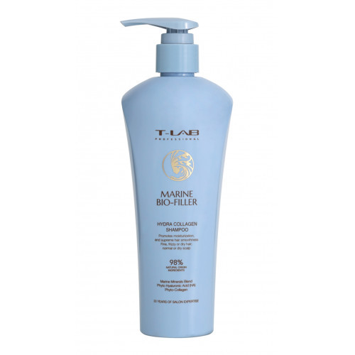 T-LAB Professional Marine Bio-Filler Hydra Collagen Shampoo Šampūnas su hidrolizuotu kolagenu 300ml