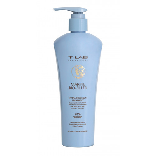 T-LAB Professional Marine Bio-Filler Hydra Collagen Treatment Kondicionierius- kaukė su hidrolizuotu kolagenu 300ml