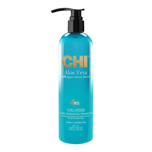 CHI Curls Defined Curl Enhancing Shampoo Garbanas išryškinantis šampūnas su alavijais ir agavų sultimis 340ml
