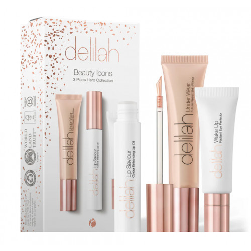 Delilah Beauty Icons 3 Piece Hero Collection Veido priežiūros rinkinys Rinkinys