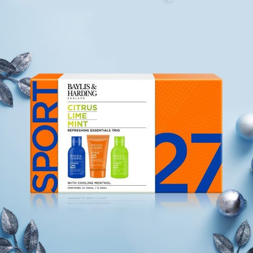 Baylis & Harding Refreshing Essentials Trio Gaivaus kvapo kūno priežiūros priemonių rinkinys vyrams