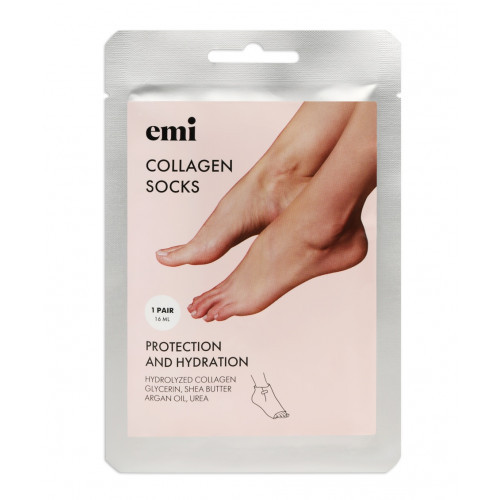 E.Mi Collagen Socks Kolageno kojinės pėdų priežiūrai 1 pora