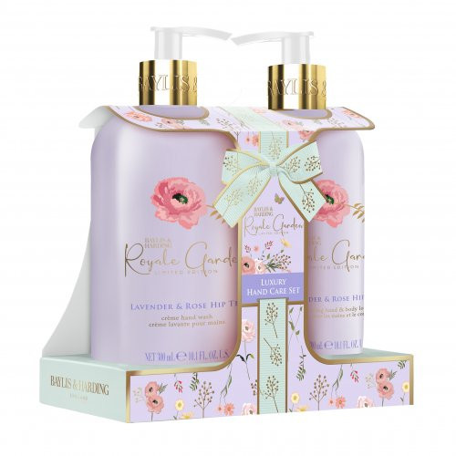 Baylis & Harding Royale Garden Rose, Poppy & Vanilla Luxury Hand Care Gift Set Rankų priežiūros rinkinys 2x300ml