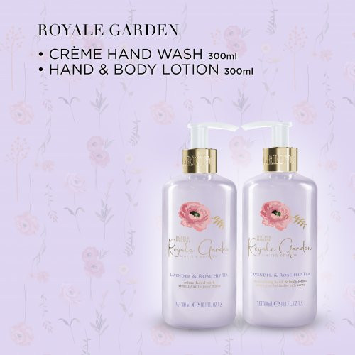 Baylis & Harding Royale Garden Rose, Poppy & Vanilla Luxury Hand Care Gift Set Rankų priežiūros rinkinys 2x300ml