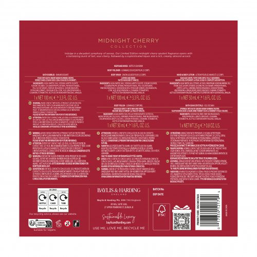 Baylis & Harding Cherry Blossom Luxury Body Care Gift Set Kūno priežiūros rinkinys Rinkinys