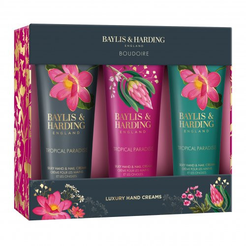 Baylis & Harding Boudoire Luxury Tropical Paradise Hand Cream Set Rankų kremų rinkinys 3x50ml
