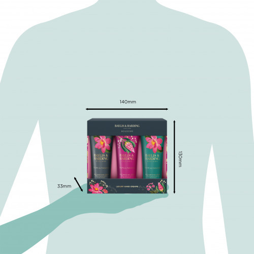 Baylis & Harding Boudoire Luxury Tropical Paradise Hand Cream Set Rankų kremų rinkinys 3x50ml