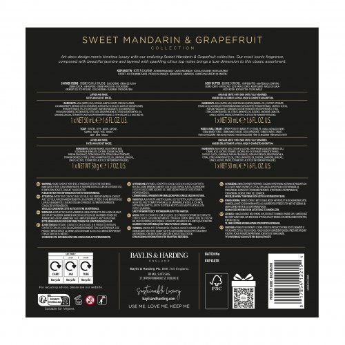 Baylis & Harding Sweet Mandarin & Grapefruit Luxury Bathing Tin Gift Set Kūno priežiūros prieonės