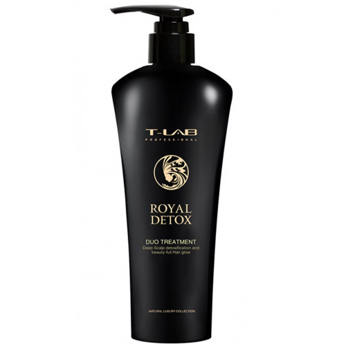 T-LAB Professional Royal Detox Duo Treatment Kondicionierius - kaukė absoliučiai detoksikacijai 750ml